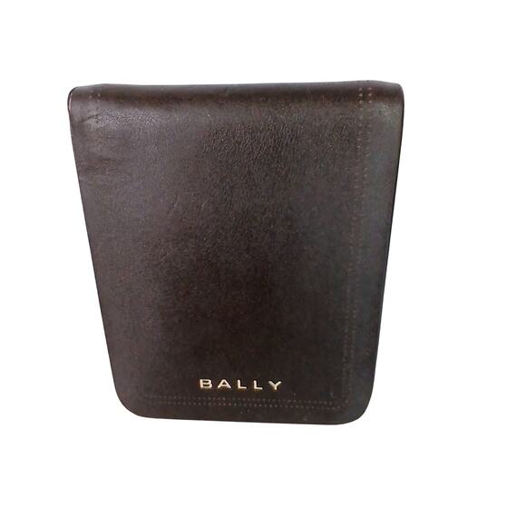 Bally Men's Smooth Brown Leather Bi-Fold Wallet - Picture 2 of 9